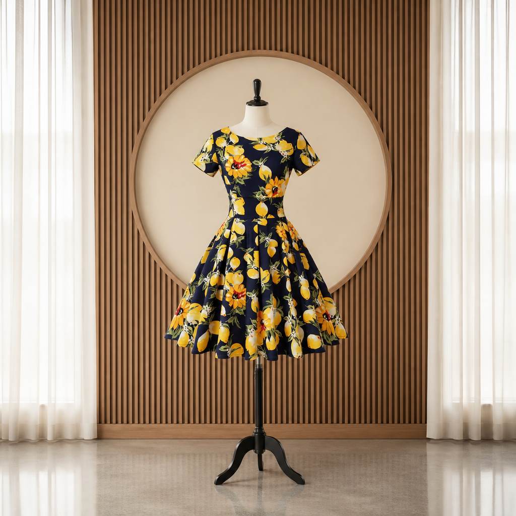 Women's 1950s Retro Vintage Cocktail Party Swing Dress size 8 RRP£30.99