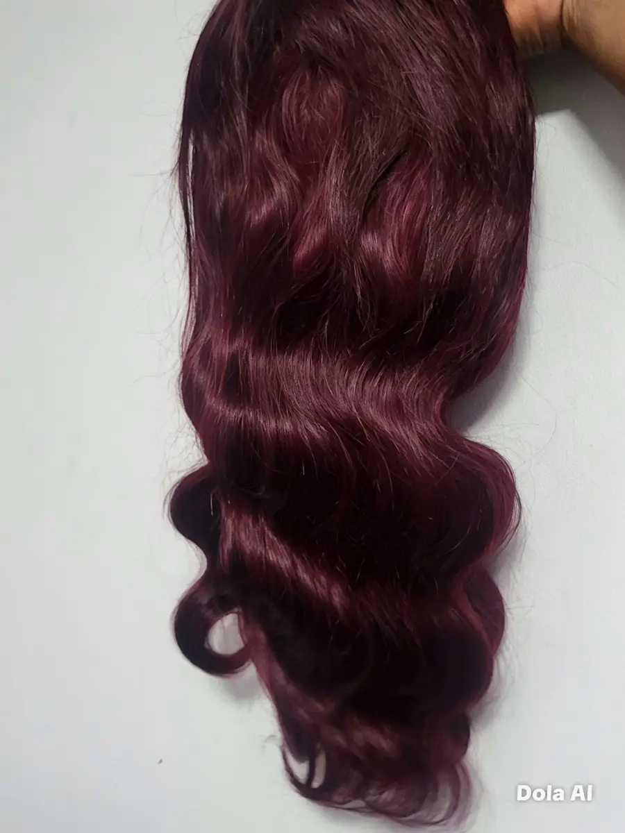 Burgundy Wine Red Wavy Lace Front Wig