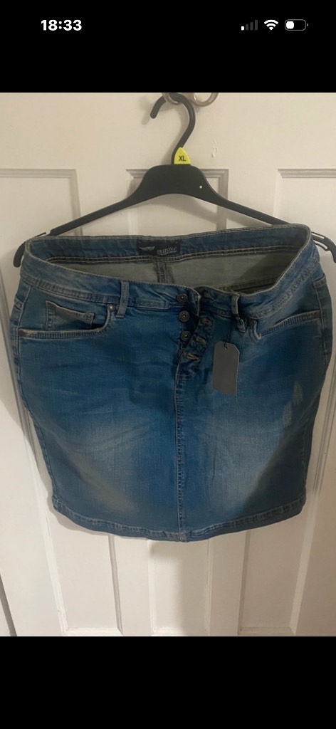 Denim mini skirt