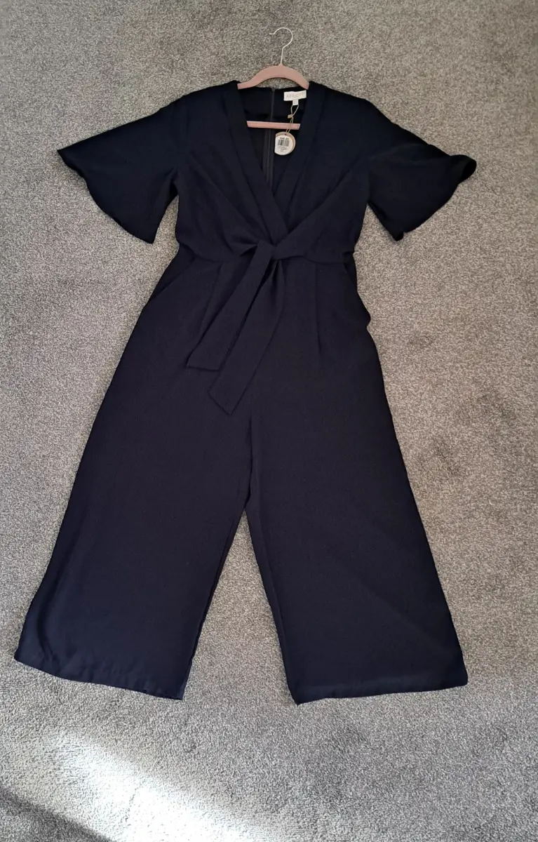 Apricot Navy Jumpsuit - Cropped