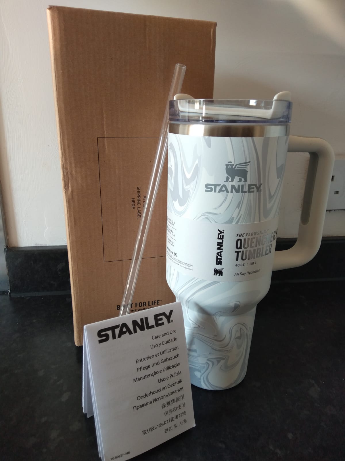 Stanley Quencher marble print tumbler