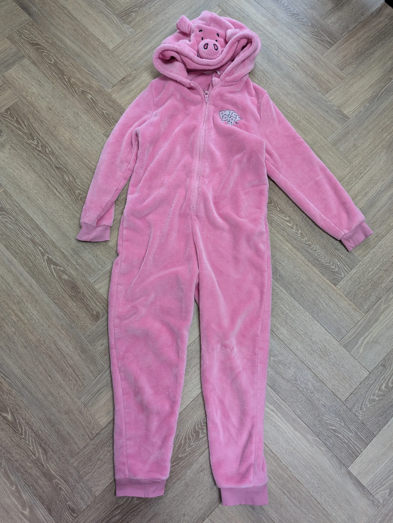 Percy Pig Pink All In One Age 10-11 Fluffy Onesie Marks & Spencer