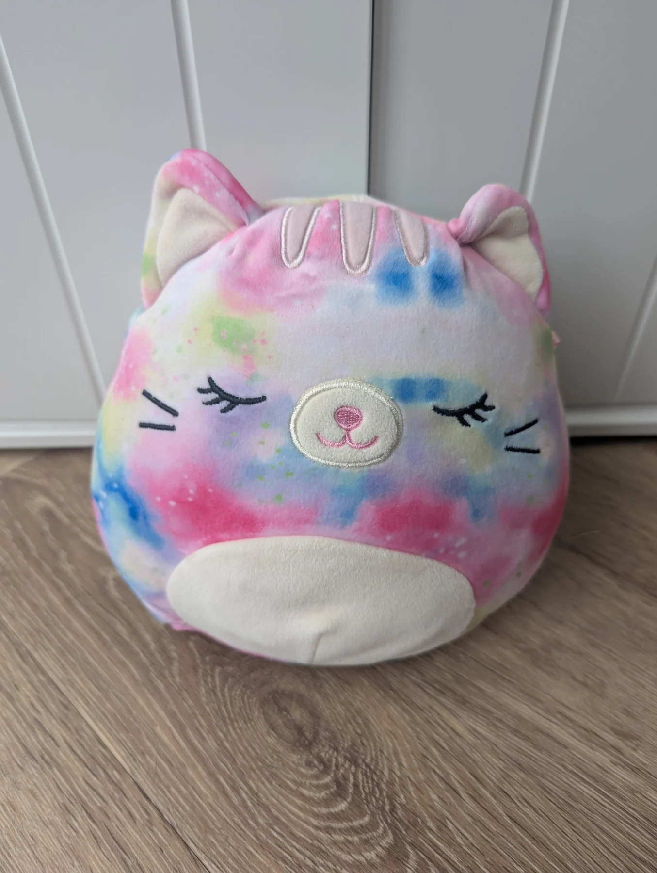 Squishmallows Original 7.5" Erika Tie Dye Rainbow Cat Soft Plush Cuddly Toy