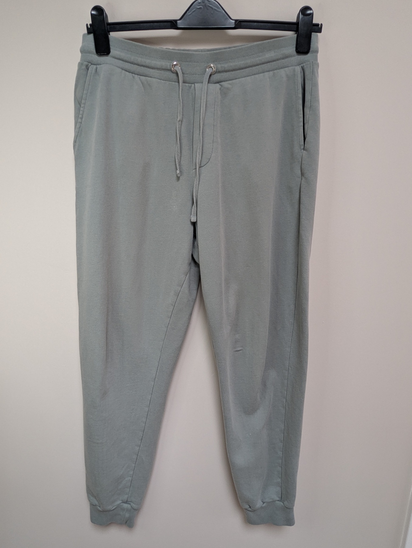 Reiss Pale Green Jogging Bottoms Drawstring Waist Cuffed Ankles Size M