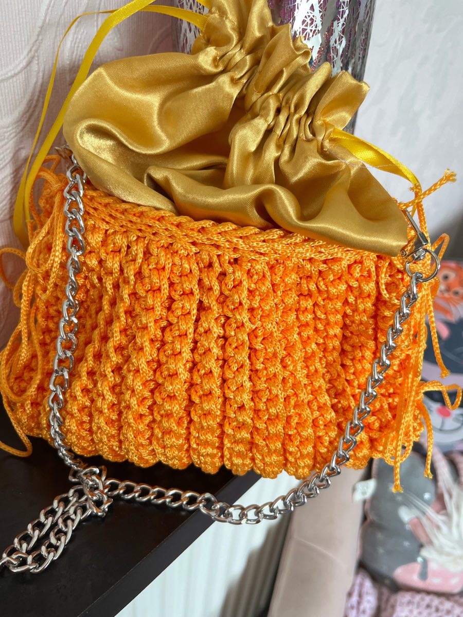 Orange cross body bag