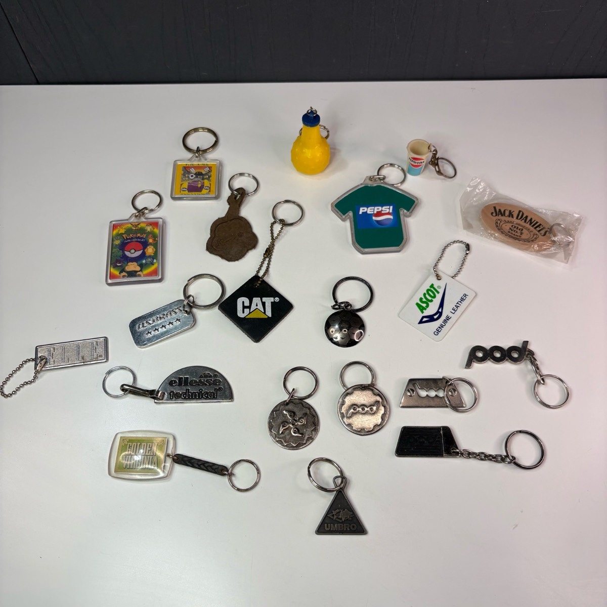 Vintage Keyring Keychain Job Lot Bundle Retro Brands Pokemon Pepsi Cat Pod Rare