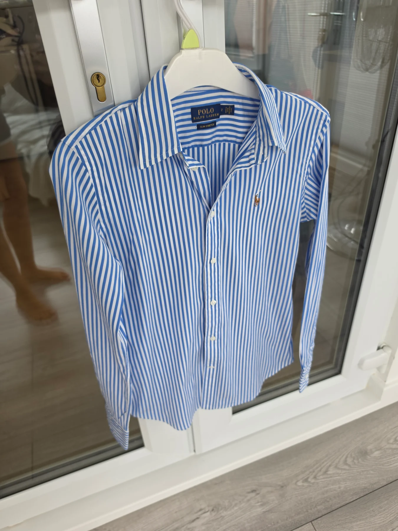 Ralph Lauren Womens Blue and White Striped Shirt US2 (UK6)