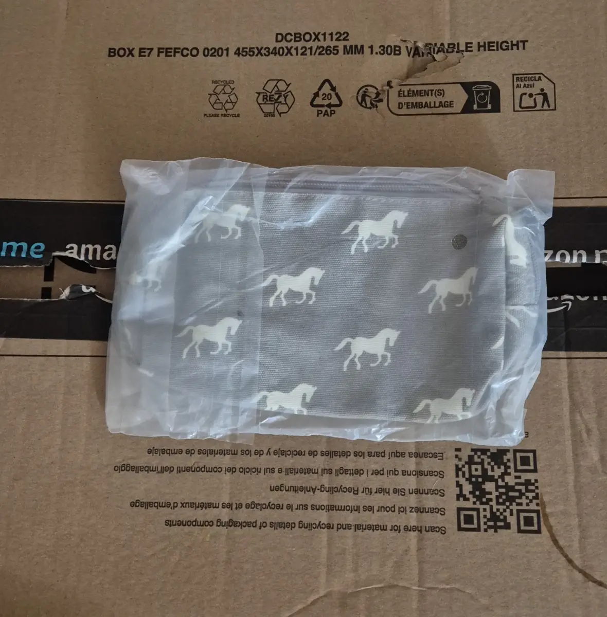 Horse Patterned Pencil case/make up bag