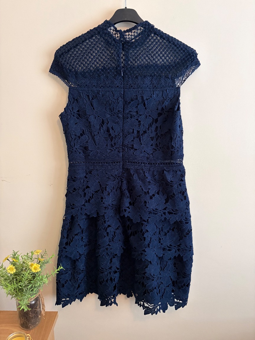 Chi Chi Blue Lace Dress size 14