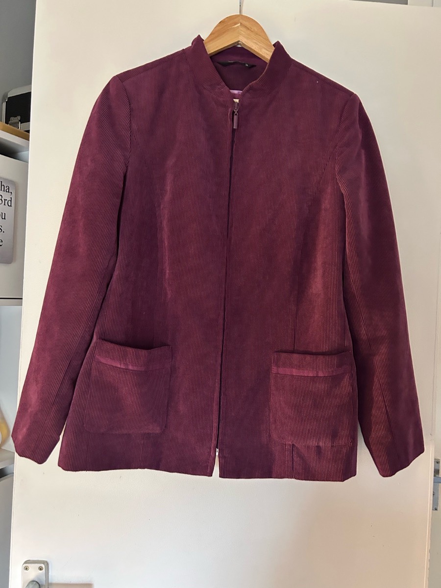 BM purple corduroy jacket size 14 in very good condition