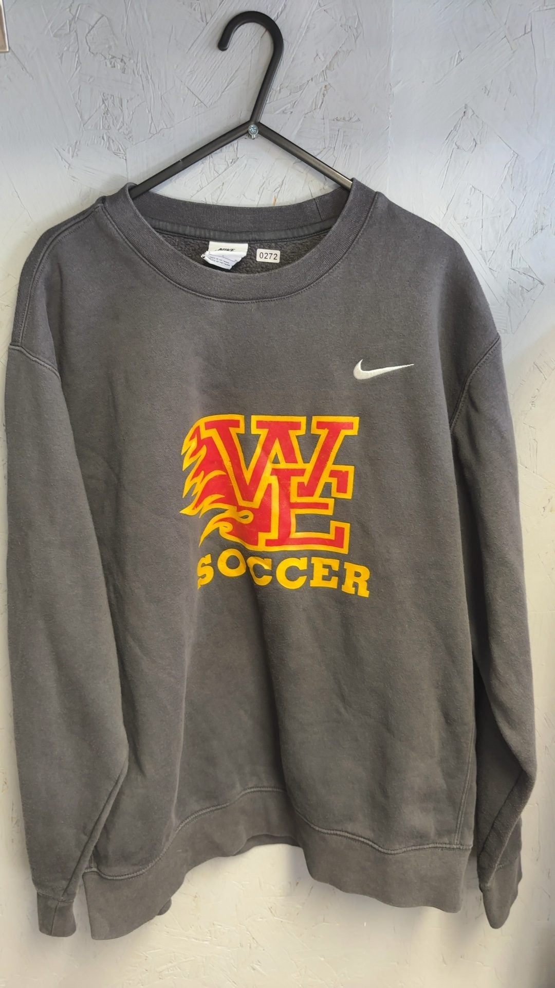Nike Grey Williamsville East Soccer Cotton Sweatshirt Large good condition