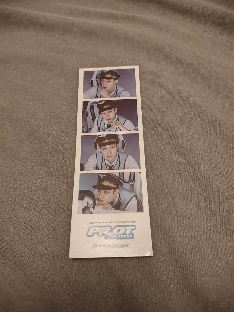 Stray Kids 3rd Fanmeeting Pilot Double Sided Photo Bookmark Skz bang chan