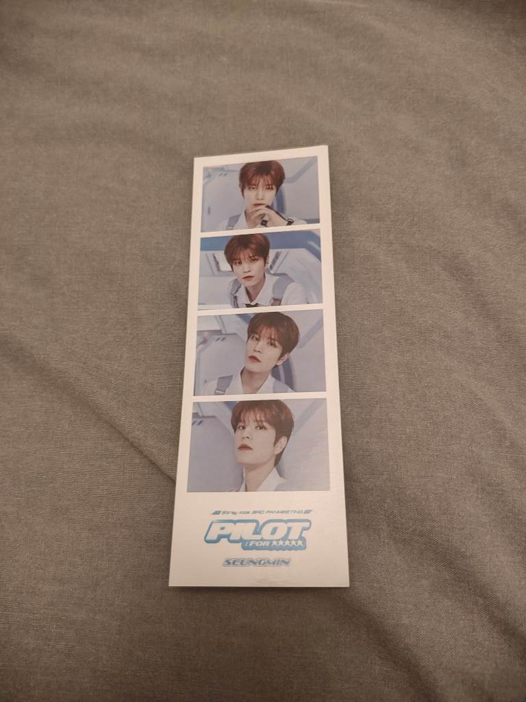 Stray Kids 3rd Fanmeeting Pilot Double Sided Photo Bookmark Skz seungmin