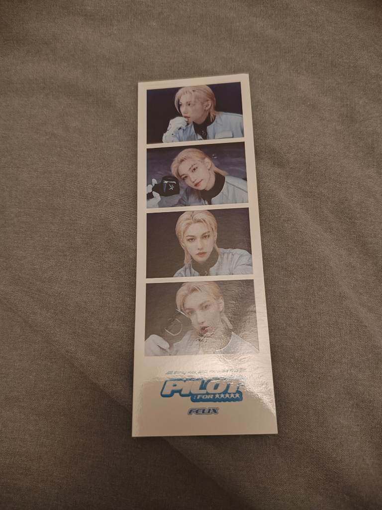 Stray Kids 3rd Fanmeeting Pilot Double Sided Photo Bookmark Skz felix