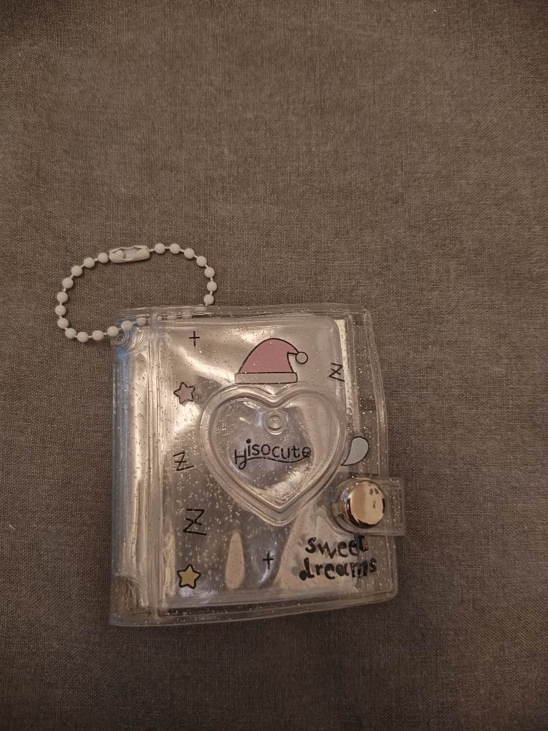 Cute ID size photo binder keyring clear glitter kpop