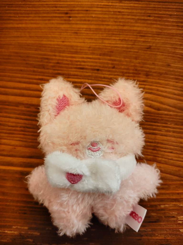 Stray kids pink sleeping skzoo micro nugget charm fan meet foxi.ny I.N