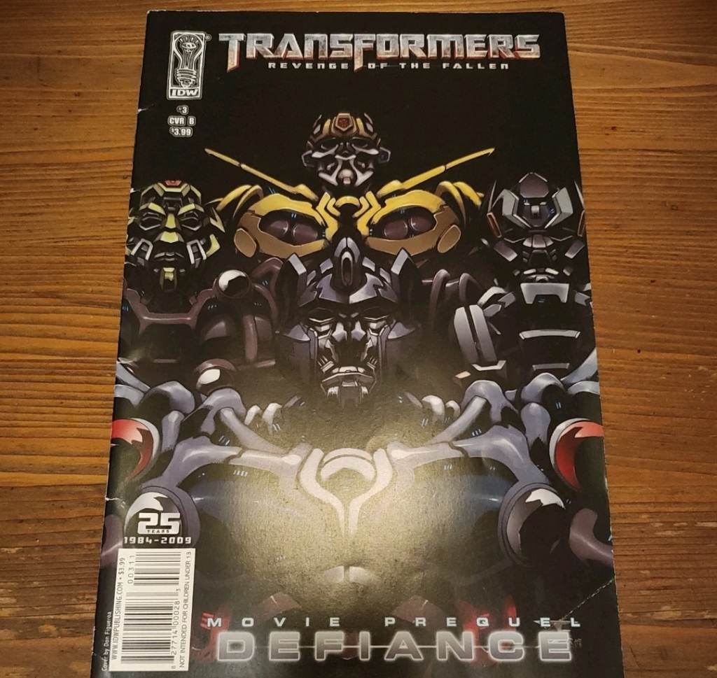 Transformers Defiance Revenge of the Fallen Movie Prequel #3 IDW 2008 cover B