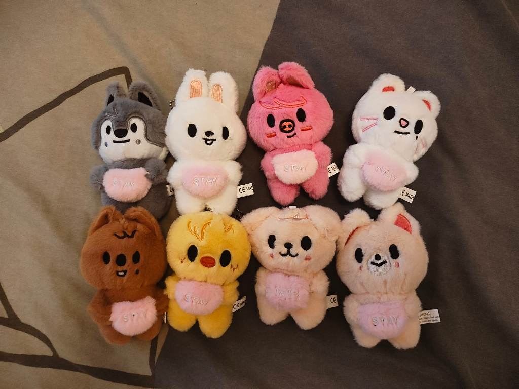 Stray kids ot8 skzoo plush set heart stay in our little house fan meet skz