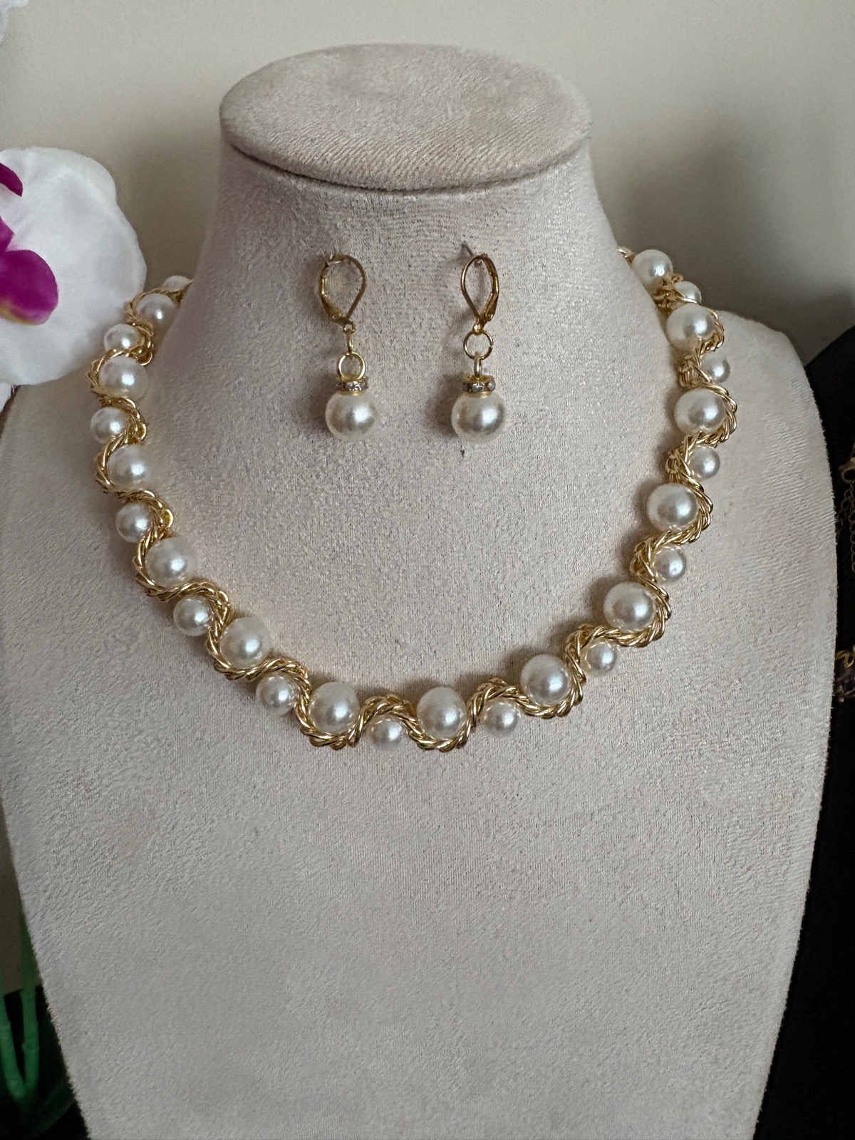 Elegant Set Imitation Pearls