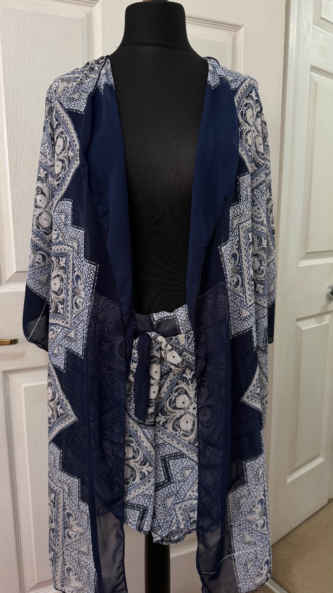 One Size lightweight longline kimono / beach cover-up