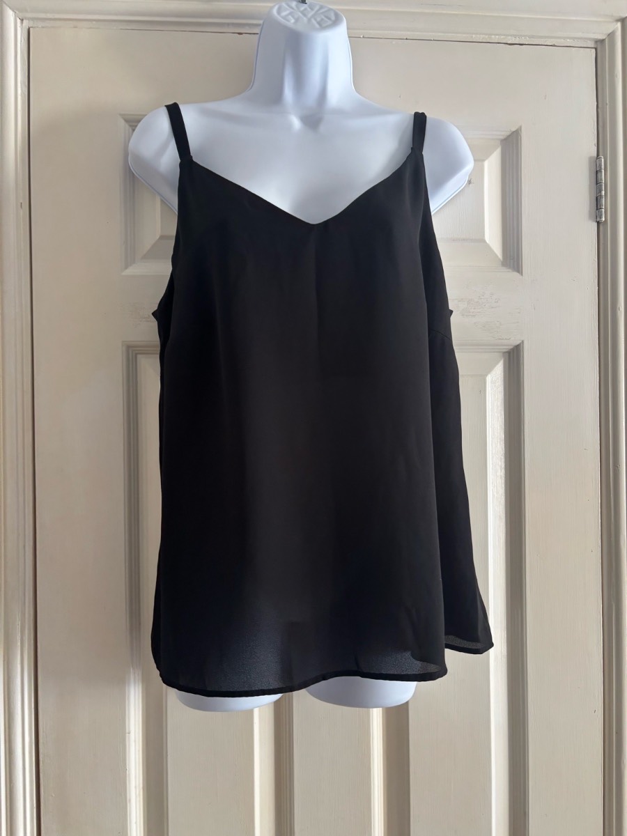 Black adjustable strap cami size 14
