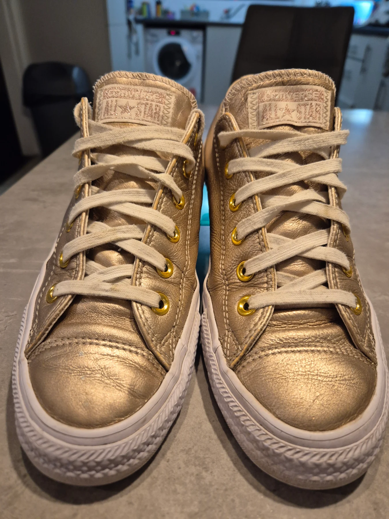 Converse all star metallic gold uk 7 leather