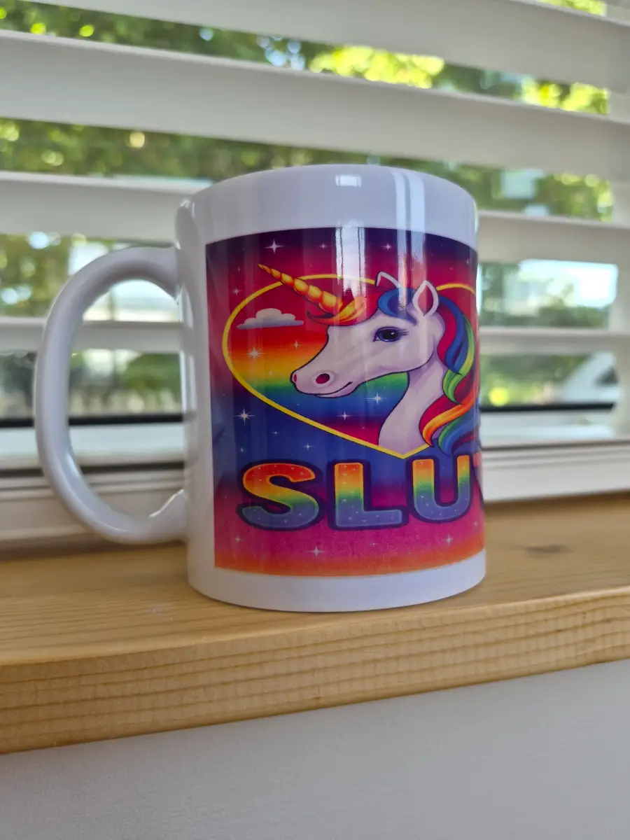 Sl*t unicorn mug