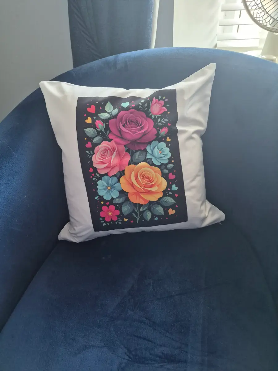 Flower Cushion with pillow insert