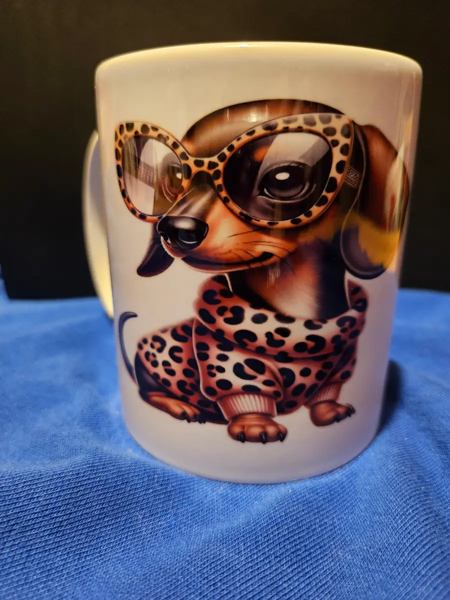Sausage dog ceramic mug