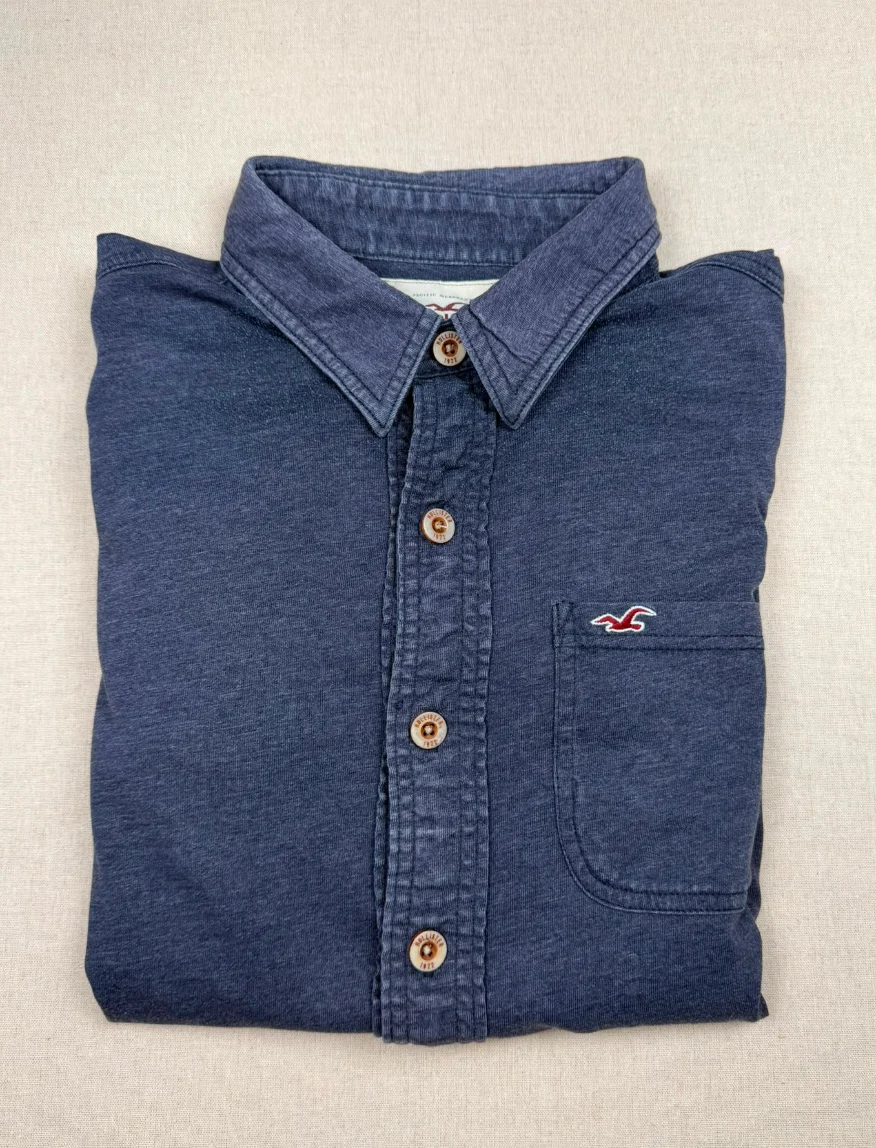 Hollister California Long Sleeve Shirt – Blue – XL