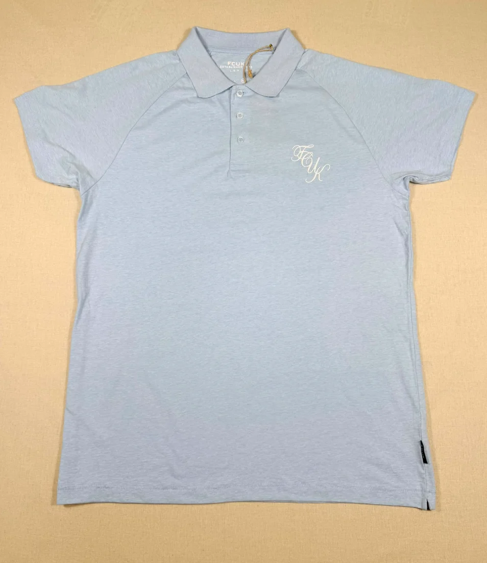 FCUK French Connection Polo Shirt – Light Blue – XL