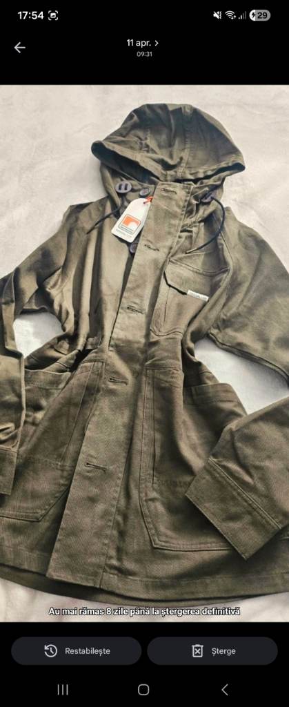 Khaki Hooded Utility Jacket Women Size 10 | Military Style Longline Coat Casual Streetwear