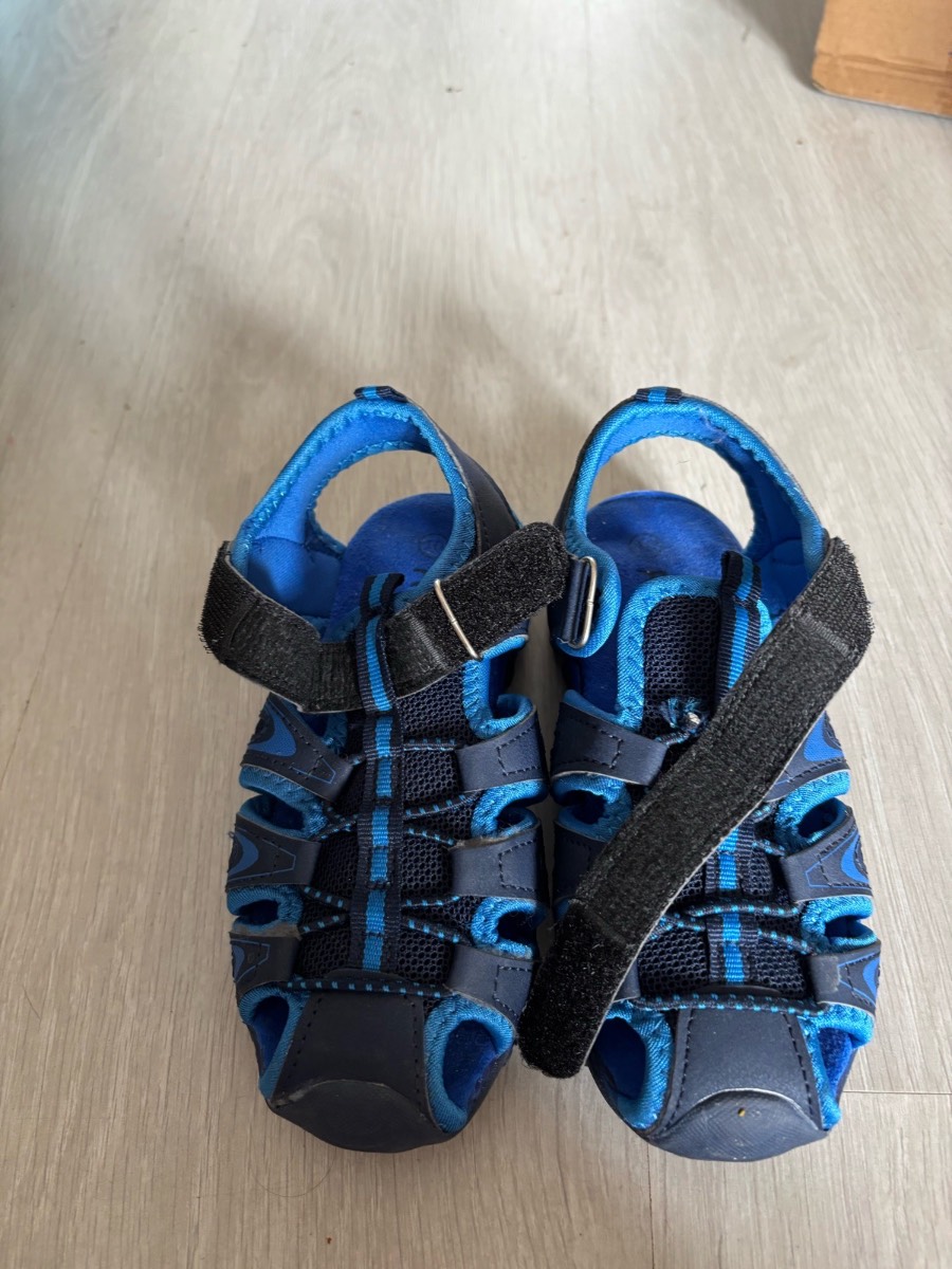Boys Navy Blue Closed Toe Sport Sandals Velcro Summer Kids