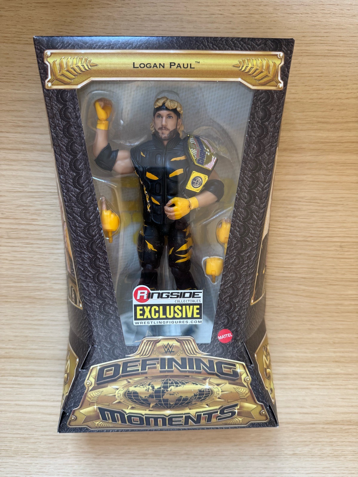 Mattel WWE Defining Moments - Logan Paul - US Title - Brand New and Sealed!