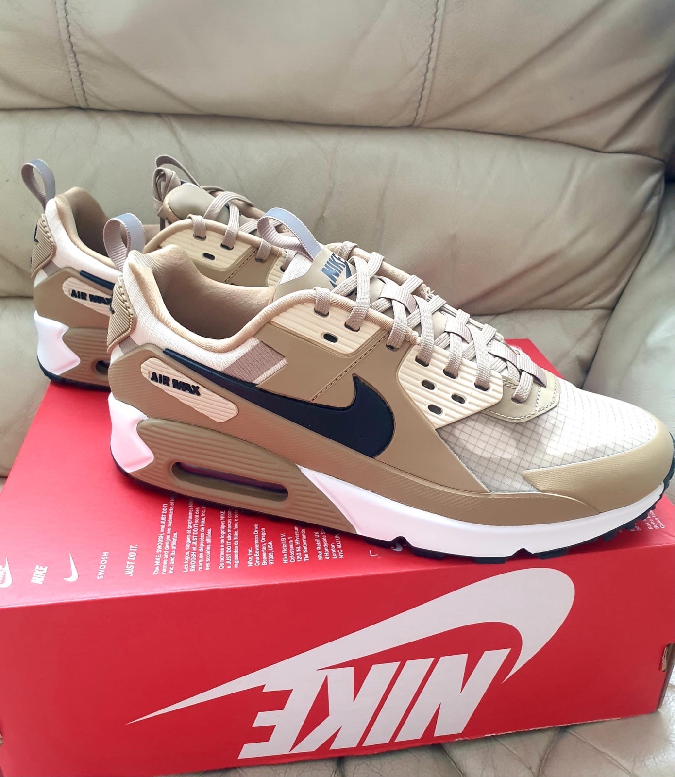 Nike Air Max 90 Drift Khaki Beige Trainers UK 8 EUR 42.5