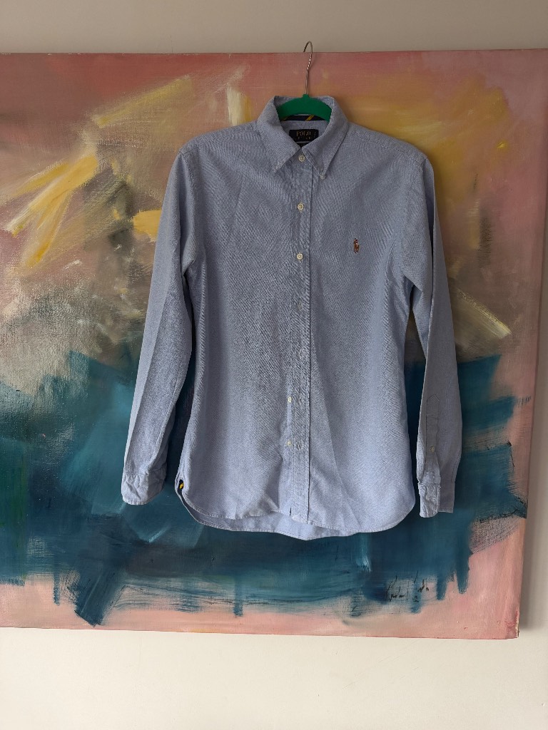 Polo Ralph Lauren Blue Slim Fit S/P Shirt Button Small Navy Pony