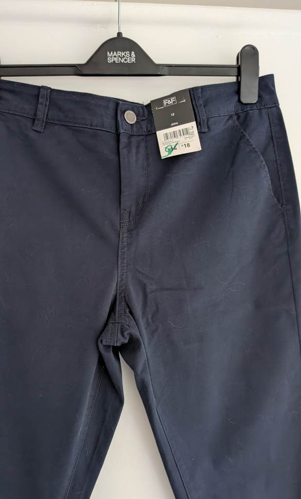 Tesco F&F Ladies Chinos. New Sz 12.