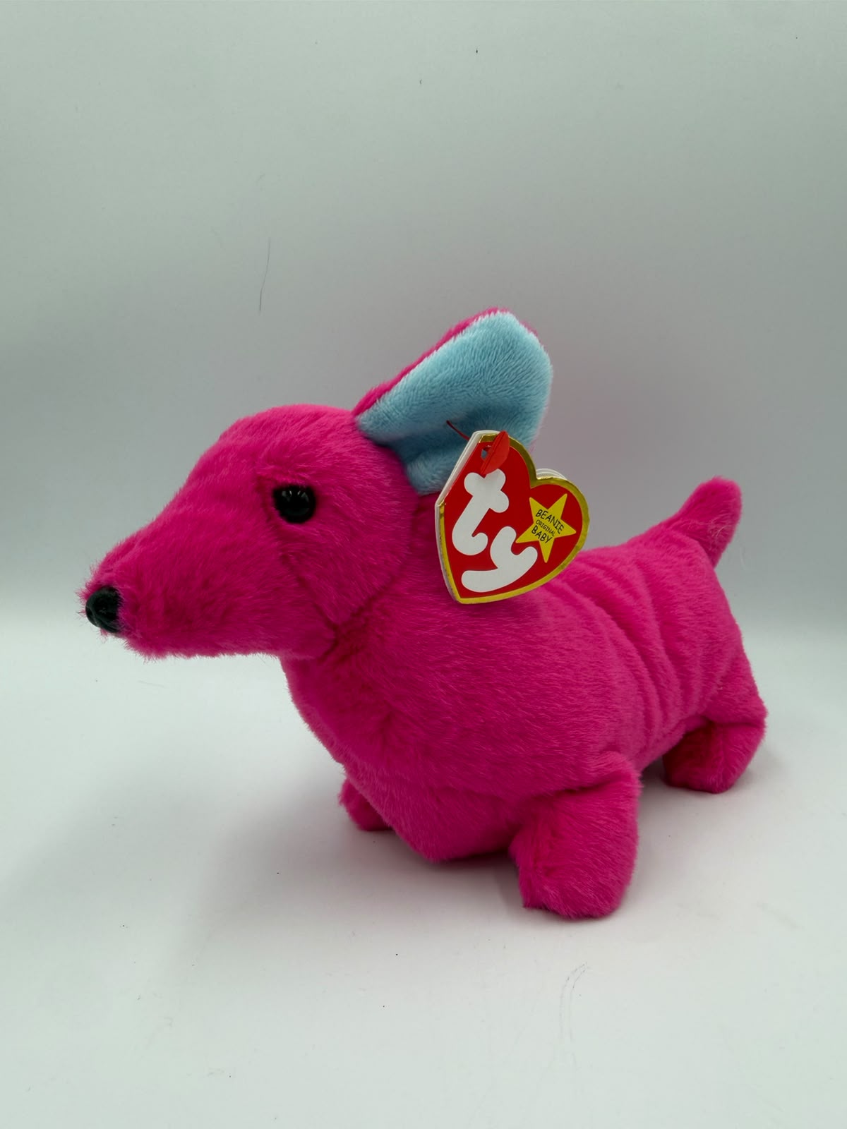 TY Beanie Babies Stretch Pink Dachshund Sausage Dog Plush 2024 with Tags