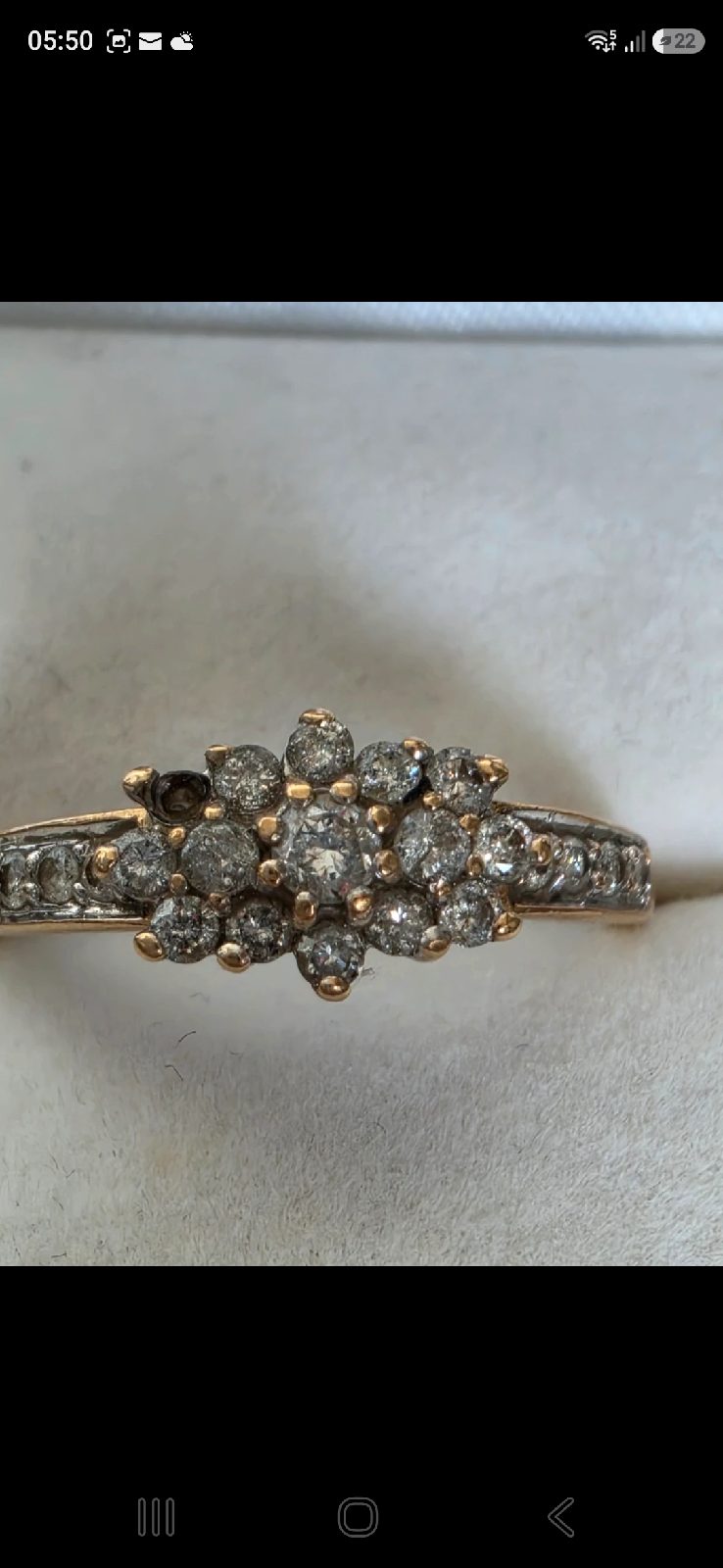 Diamond Ring..one  Diamond Missing Size R