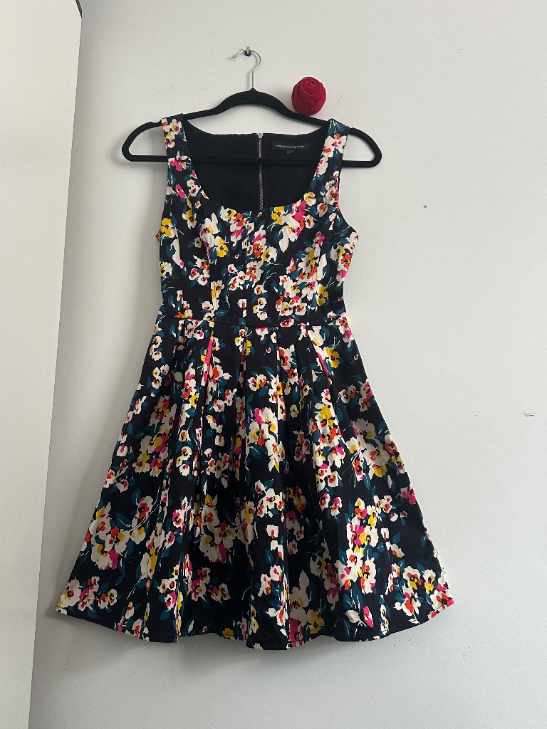 French Connection Floral Skater summer Dress size 10