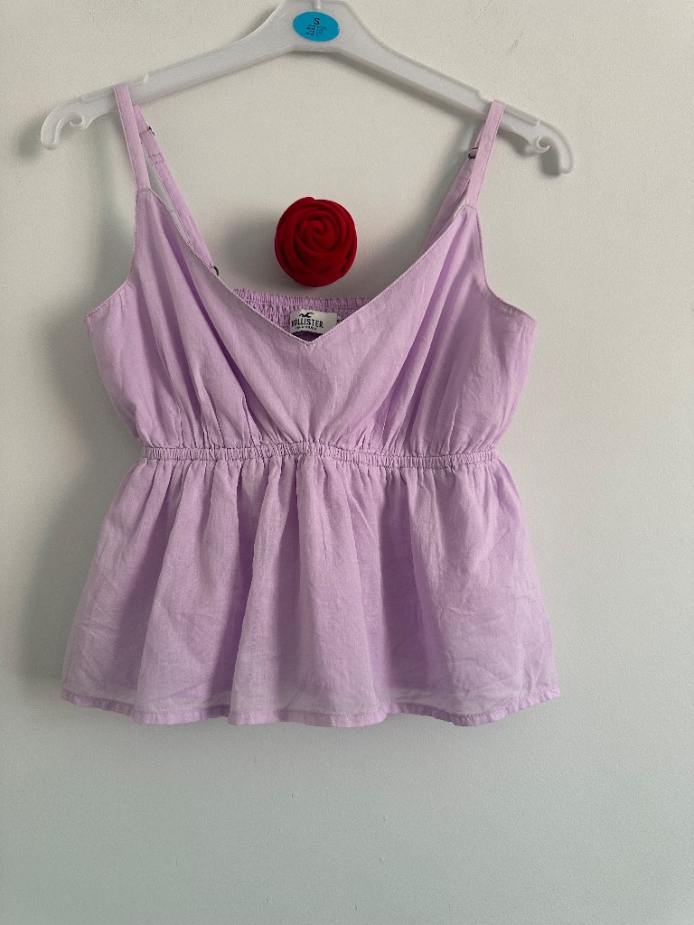 Hollister Co. Lilac Peplum Babydoll Cami Top