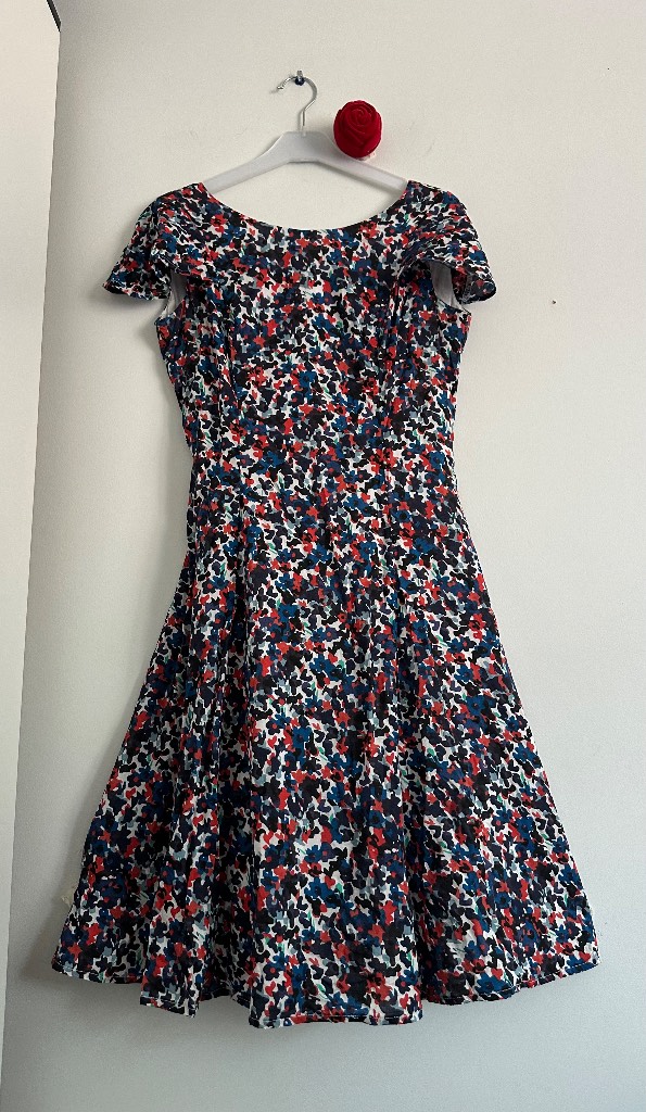 Great Plains flower print skater summer dress size XS UK6 holiday party