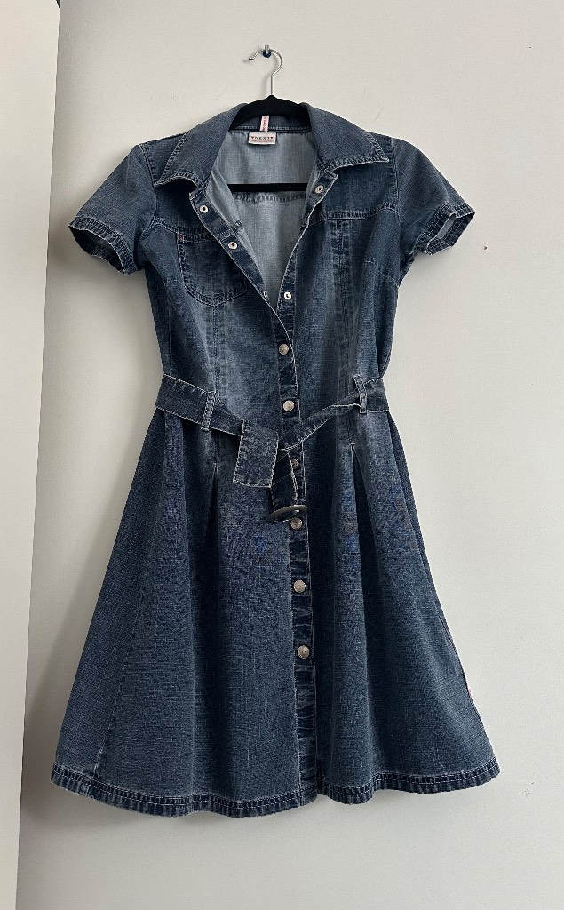 Next True Vintage Denim Dress with belt size Small