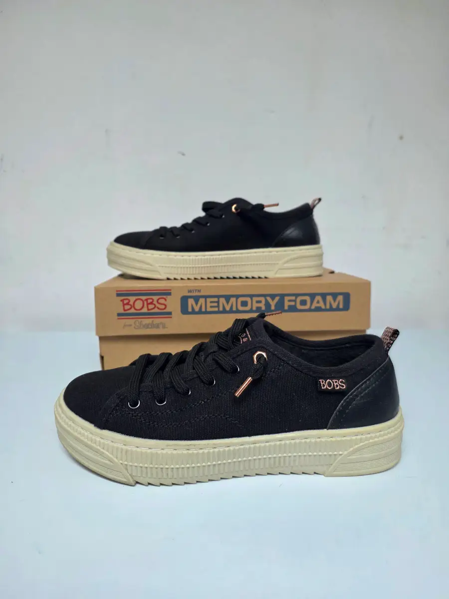 Skechers Women's BOBS Copa Y2K uk 3.5 Black Rose Gold