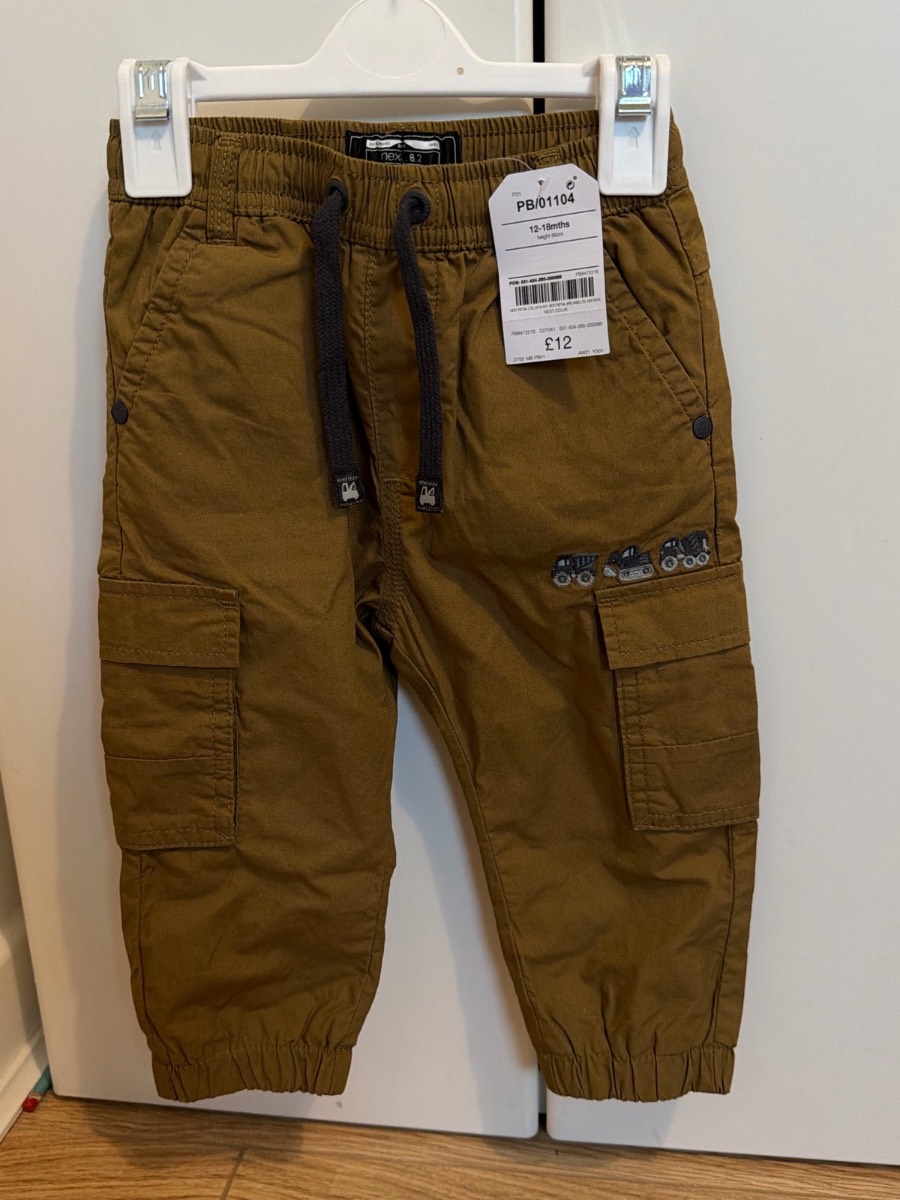 Next boys cargo trousers, 12-18 months RRP £12