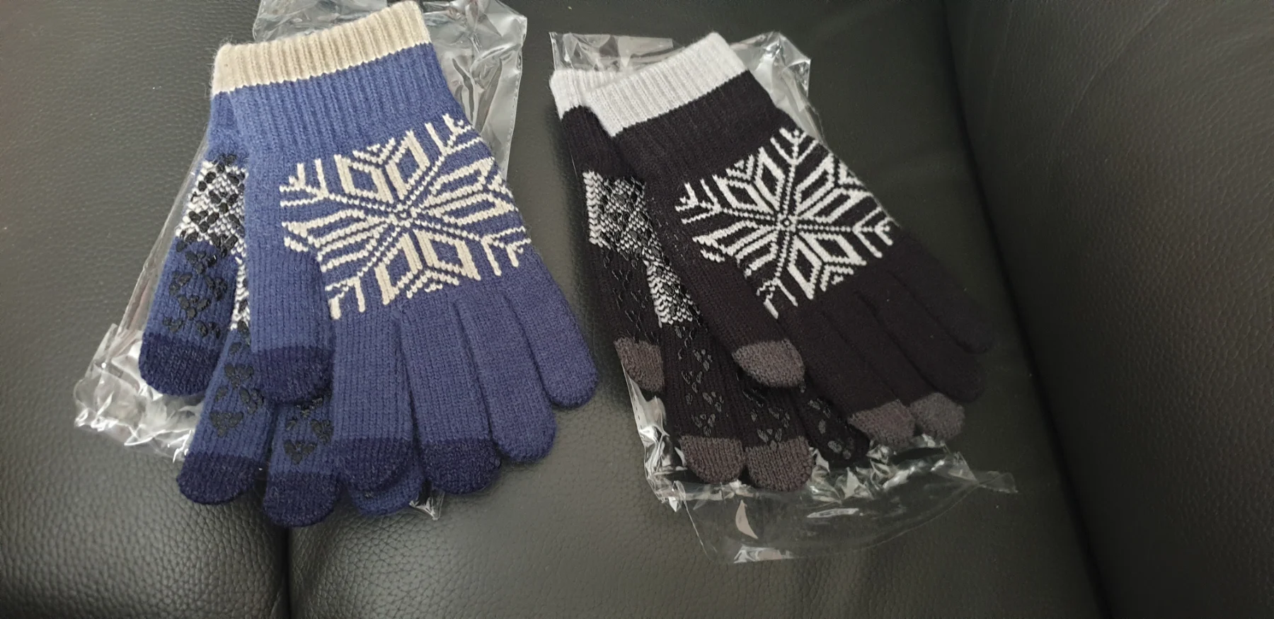 Pack of 2 unisex thick winter gloves