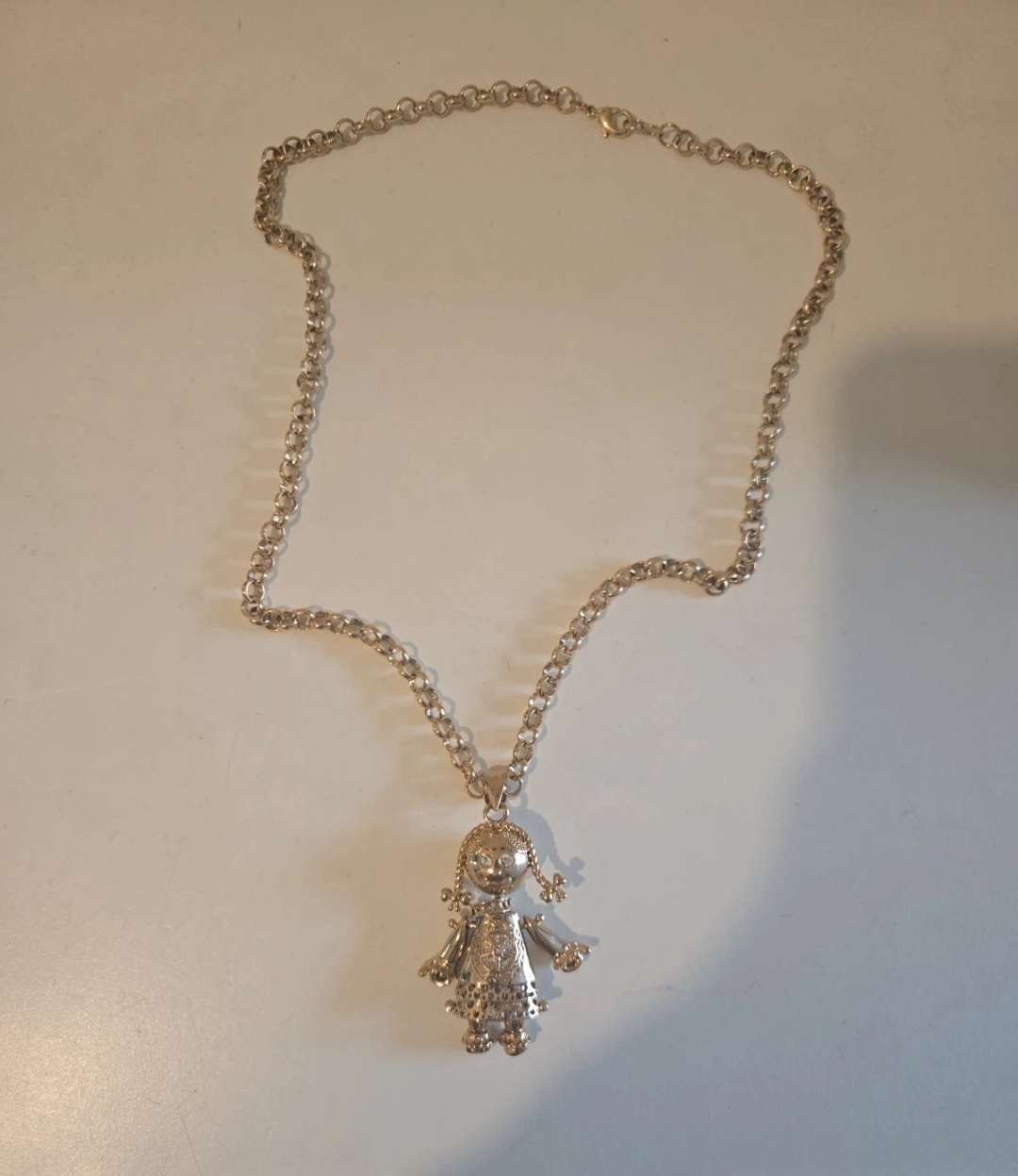 gold 14k ragdoll prndant necklace