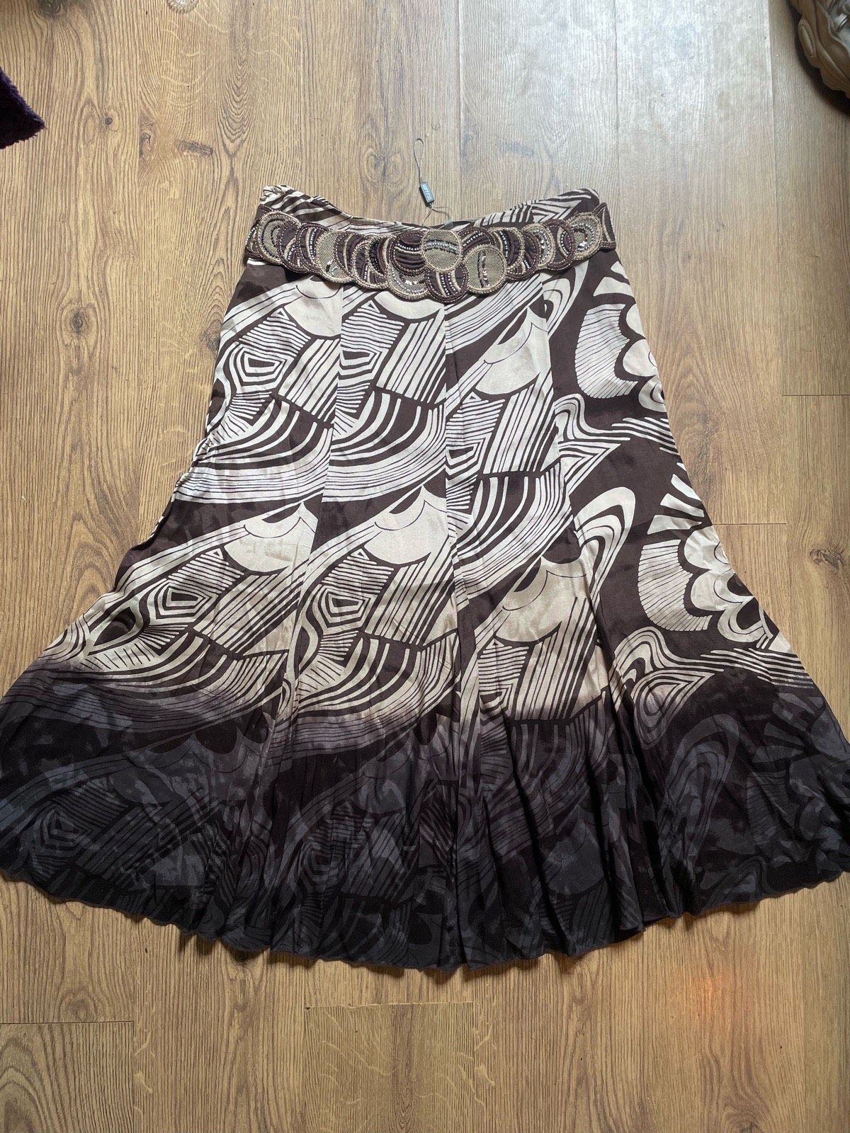 Y2K Per Una Whimsygoth Maxi Skirt & Belt 14L 2005