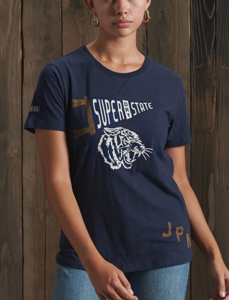 SuperDry nautica womens navy classic tee in size M, 12 brand new with tags
