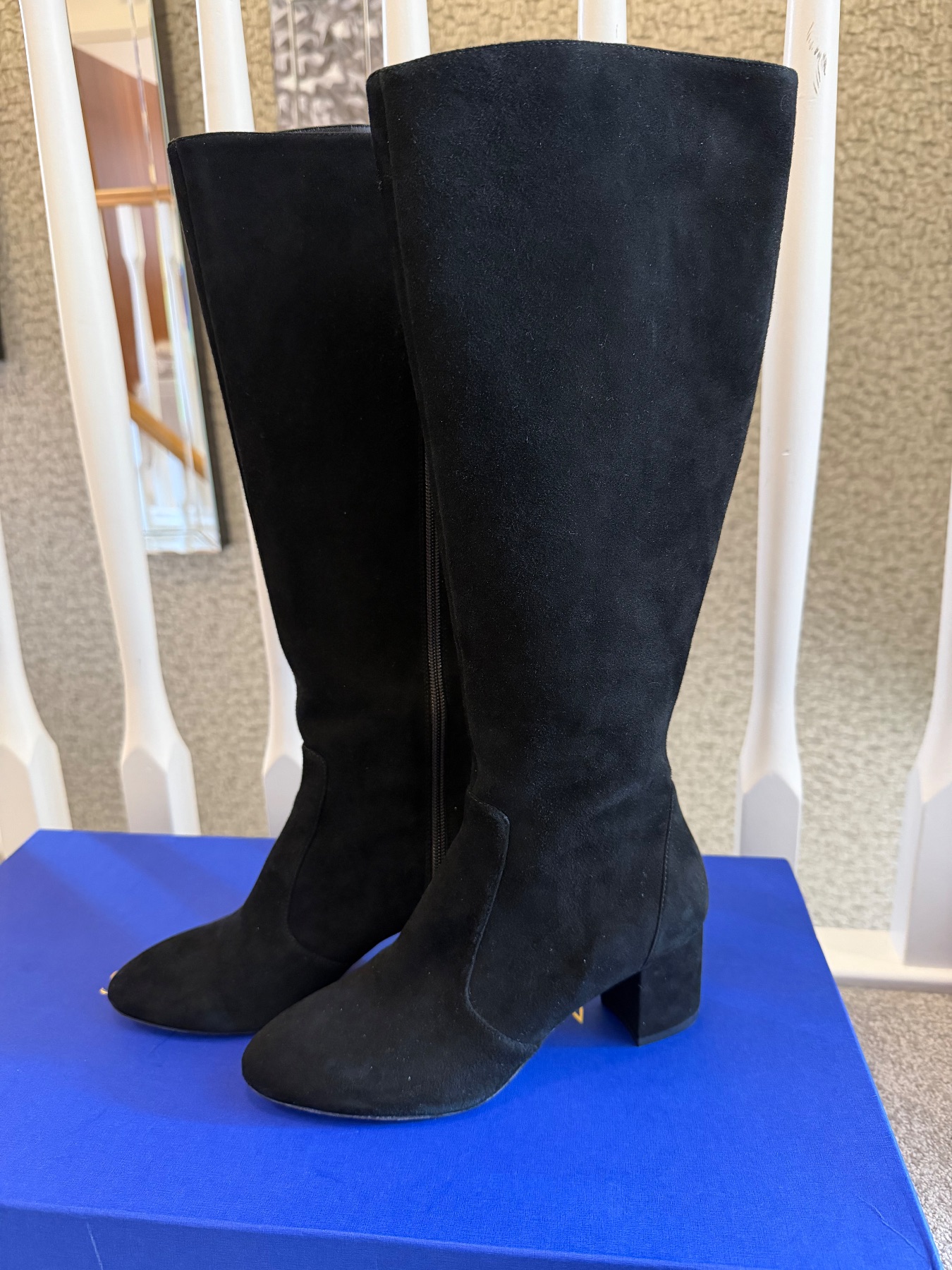 Stuart Weitzman Yuliana 60 Black Suede Knee High Boots EU 36\.5 / UK 3\.5